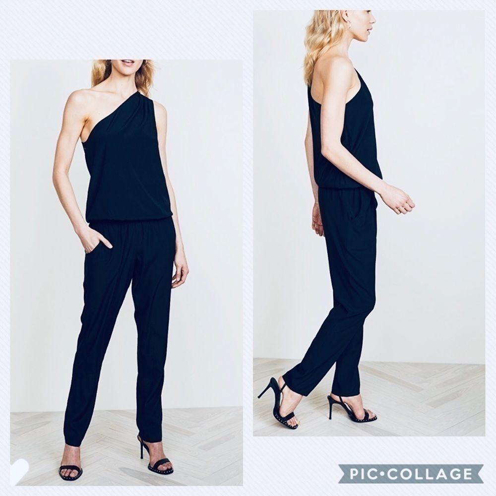 Ramy Brook Silk Lulu One Shoulder Jumpsuit